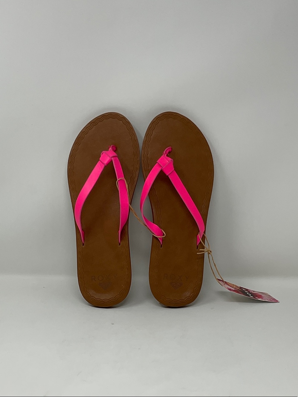 Roxy Women's Brown Sandals with Hot Pink Straps